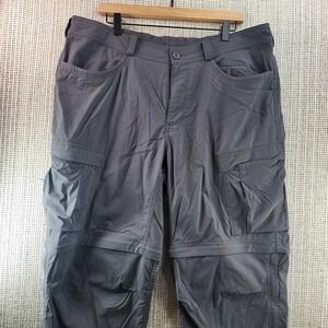 REI Co-op Pants Mens‎ 40x33 Gray Convertible Zip Off Cargo Hiking Outdoor Trail
